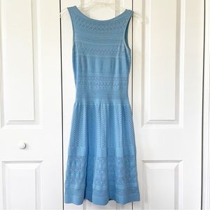 LAUREN Ralph Lauren light blue sleeveless crochet dress